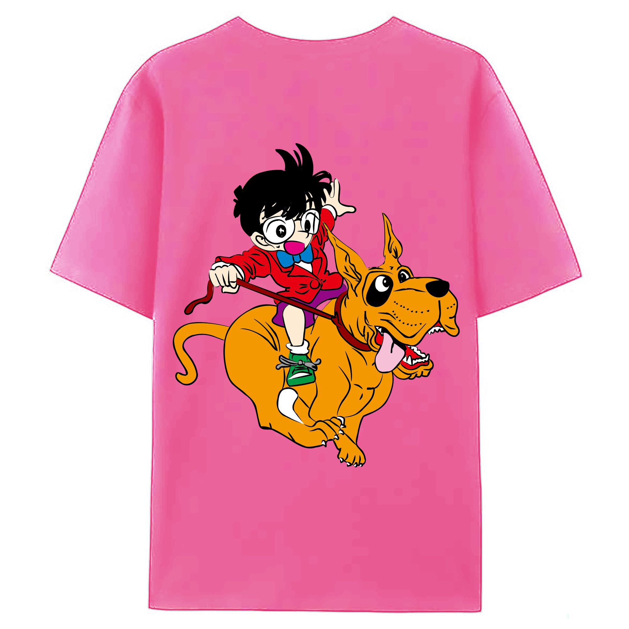 （画像用） 名探偵コナン 江戸川 コナン Detective Conan Conan Edogawa レディース半袖Tシャツ(バックプリント)